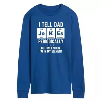 Мужская футболка с длинными рукавами и рисунком Dad Jokes Periodical Licensed Character