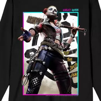 Мужская футболка с длинными рукавами и рисунком DC Comics Suicide Squad Harley Licensed Character