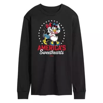 Мужская футболка с длинными рукавами и рисунком Disney's Americas Sweethearts Licensed Character