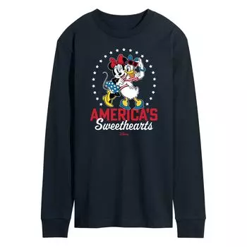 Мужская футболка с длинными рукавами и рисунком Disney's Americas Sweethearts Licensed Character