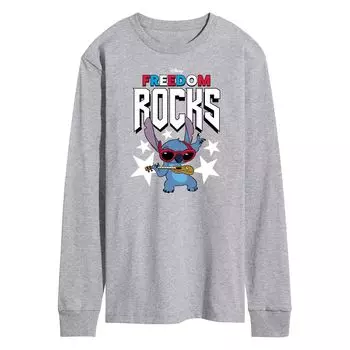 Мужская футболка с длинными рукавами и рисунком Freedom Rocks Disney's Lilo and Stitch