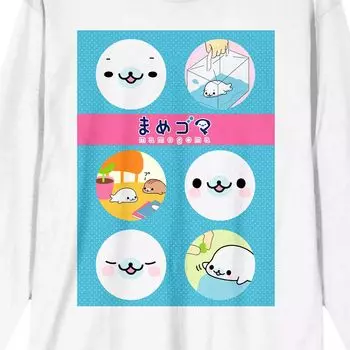 Мужская футболка с длинными рукавами и рисунком Mamegoma Seal Licensed Character