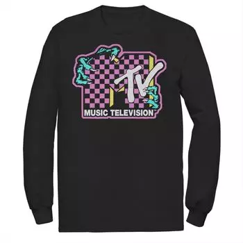 Мужская футболка с длинными рукавами и рисунком MTV в клетку Zombie Hands Licensed Character