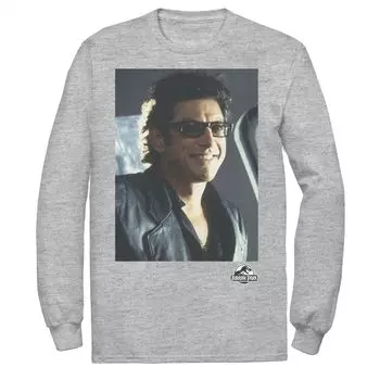 Мужская футболка с длинными рукавами и рисунком «Парк Юрского периода Goldblum Sly Smile» Licensed Character