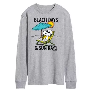 Мужская футболка с длинными рукавами и рисунком Peanuts Beach Days Licensed Character