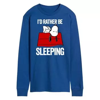 Мужская футболка с длинными рукавами и рисунком Peanuts Still Sleeping Licensed Character