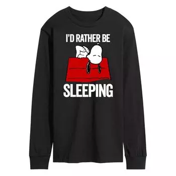Мужская футболка с длинными рукавами и рисунком Peanuts Still Sleeping Licensed Character