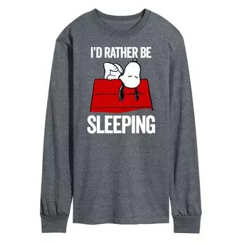 Мужская футболка с длинными рукавами и рисунком Peanuts Still Sleeping Licensed Character