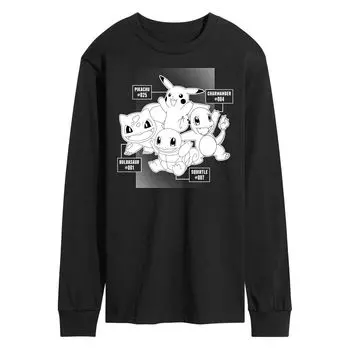 Мужская футболка с длинными рукавами и рисунком покемонов Pokemon