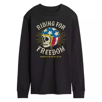 Мужская футболка с длинными рукавами и рисунком Riding For Freedom Licensed Character