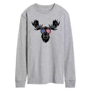 Мужская футболка с длинными рукавами и рисунком солнцезащитных очков Moose Americana Licensed Character