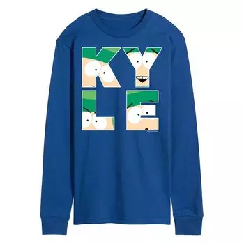 Мужская футболка с длинными рукавами и рисунком South Park Kyle Licensed Character