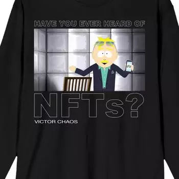 Мужская футболка с длинными рукавами и рисунком Victor Chaos NFT South Park Licensed Character