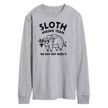 Мужская футболка с длинными рукавами и рисунком We Might Not Make It Hiking Sloth Hiking Licensed Character