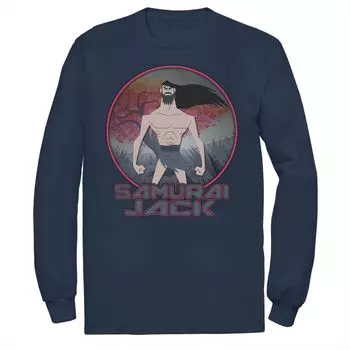 Мужская футболка с длинными рукавами и значком Cartoon Network Samurai Jack The Meditating Warrior Licensed Character