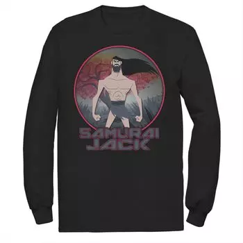 Мужская футболка с длинными рукавами и значком Cartoon Network Samurai Jack The Meditating Warrior Licensed Character