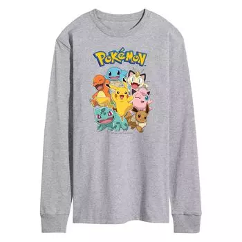 Мужская футболка с длинными рукавами из группы персонажей Pokmon Licensed Character