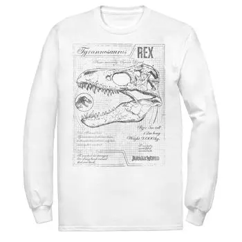 Мужская футболка с длинными рукавами Jurassic World Two T-Rex Vintage Graph Licensed Character