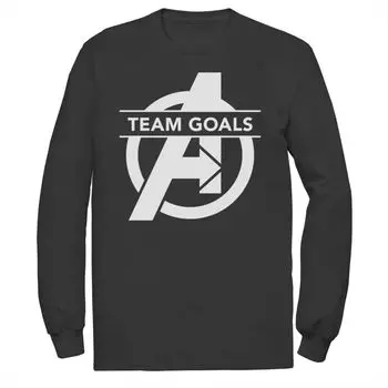 Мужская футболка с длинными рукавами Marvel Avengers Endgame Team Goals Licensed Character
