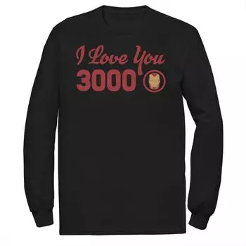 Мужская футболка с длинными рукавами Marvel Iron Man I Love You 3000 Licensed Character