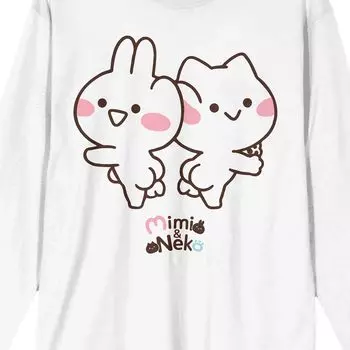 Мужская футболка с длинными рукавами Mimi & Neko Rabbit Ear Cat Licensed Character