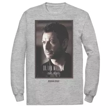 Мужская футболка с длинными рукавами «Парк Юрского периода» Dr. Ian Malcolm Chaos Theorist Licensed Character
