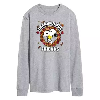 Мужская футболка с длинными рукавами Peanuts благодарные друзья Licensed Character