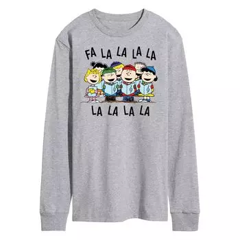 Мужская футболка с длинными рукавами Peanuts Fa La La Carol Licensed Character