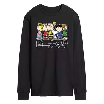 Мужская футболка с длинными рукавами Peanuts Kanji Group Licensed Character