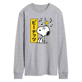 Мужская футболка с длинными рукавами Peanuts Kanji Snoopy Licensed Character