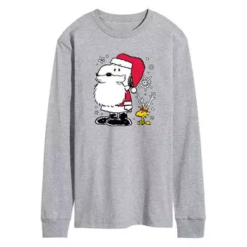Мужская футболка с длинными рукавами Peanuts Snoopy Santa Reindeer Licensed Character