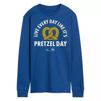 Мужская футболка с длинными рукавами The Office Pretzel Day Licensed Character