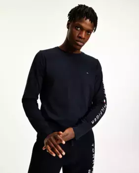 Мужская футболка с длинными рукавами Tommy Hilfiger, темно-синий