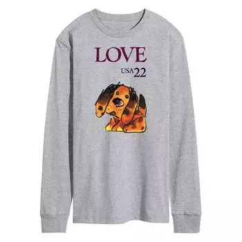 Мужская футболка с длинными рукавами USPS Love Puppy Licensed Character