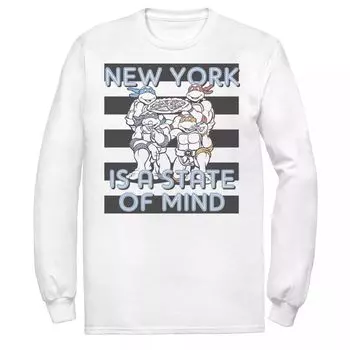 Мужская футболка с длинными рукавами в полоску Ninja Turtles New York Is A State Of Mind Licensed Character