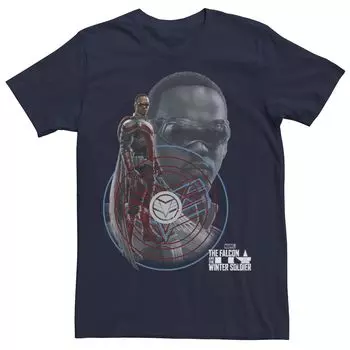 Мужская футболка с двойным портретом Marvel Falcon And The Winter Soldier Licensed Character