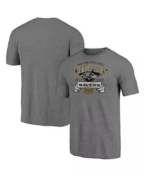 Мужская футболка с фирменной меланжевой серой отделкой baltimore ravens hometown collection hot route Fanatics, мульти
