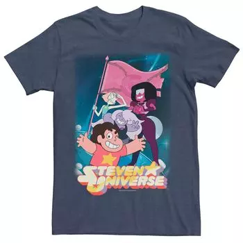 Мужская футболка с флагом и плакатом команды Cartoon Network Steven Universe Licensed Character