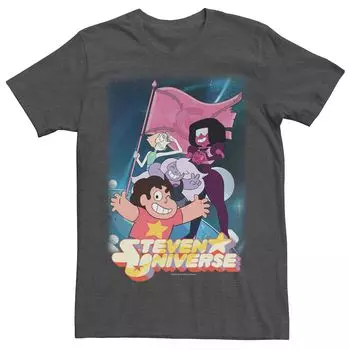 Мужская футболка с флагом и плакатом команды Cartoon Network Steven Universe Licensed Character