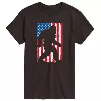 Мужская футболка с флагом Sasquatch Licensed Character, цвет Dark Brown