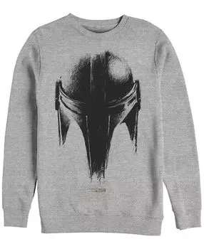 Мужская футболка с флисовым пуловером star wars mandalorian sketch helm crew crew Fifth Sun, мульти