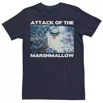 Мужская футболка с фотографией «Охотники за привидениями» Attack Of The Marshmallow Licensed Character