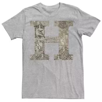 Мужская футболка с гербом «Гарри Поттер H Хогвартс» Licensed Character