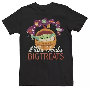 Мужская футболка с героями мультфильмов «Звездные войны Little Tricks Big Treats» Licensed Character, черный