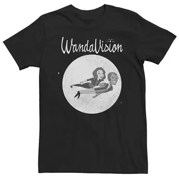 Мужская футболка с героями мультфильмов Marvel Wandavision Licensed Character, черный