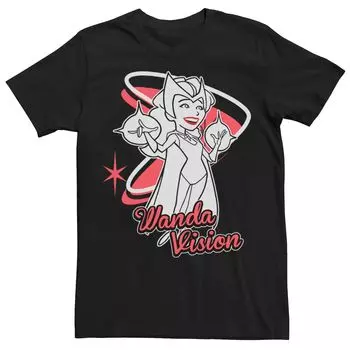 Мужская футболка с героями мультфильмов в стиле ретро Marvel WandaVision Scarlet Witch