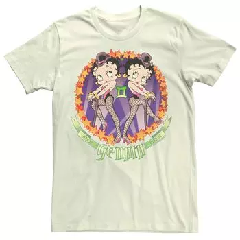 Мужская футболка с гороскопом Betty Boop Gemini Licensed Character