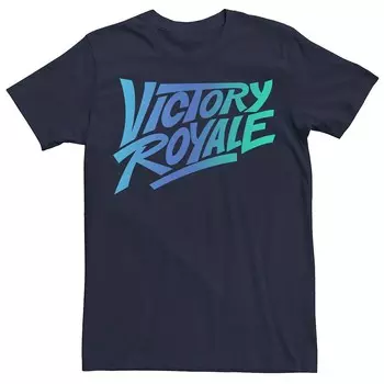 Мужская футболка с градиентным логотипом Fortnite Victory Royale Licensed Character, темно-синий