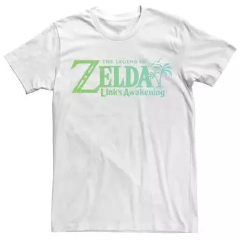 Мужская футболка с градиентным логотипом The Legend Of Zelda Link's Awakening Licensed Character