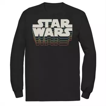 Мужская футболка с градиентным логотипом в стиле ретро «Звездные войны» Star Wars